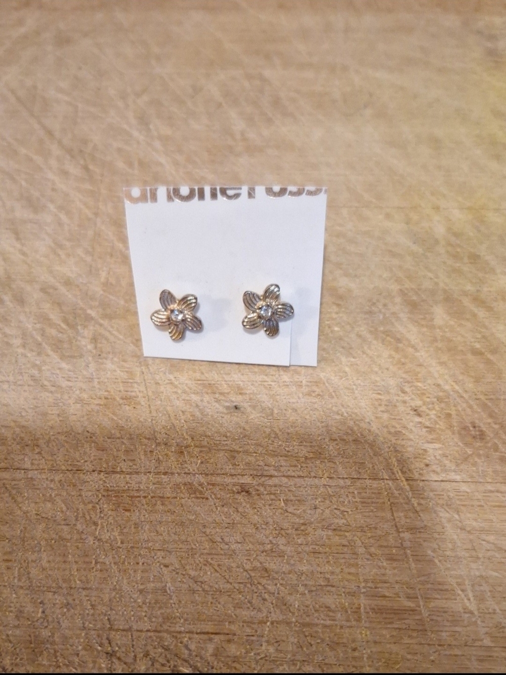 Silver Floral Stud Earrings - Women's Jewelry